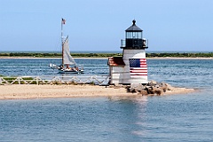Brant Point Lighthouse on Nantucket Island  in Massachusetts